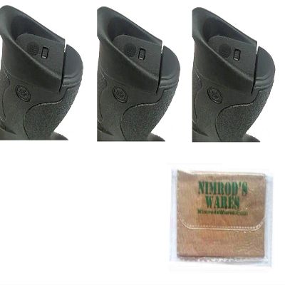 Nimrod's Wares 3-Pack Pearce Grip S&W M&P Shield Grip Frame Insert 9mm .40 PG-FIMPS Microfiber Cloth