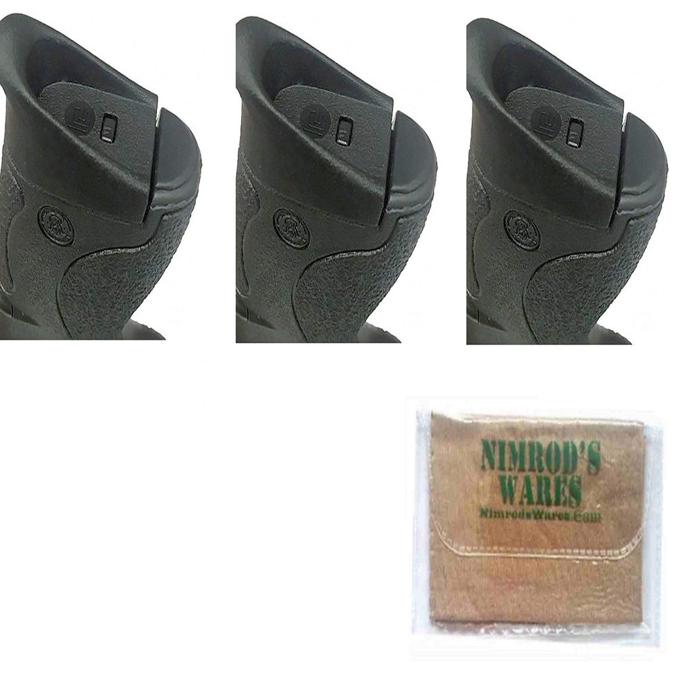 Nimrod's Wares 3-Pack Pearce Grip S&W M&P Shield Grip Frame Insert 9mm .40 PG-FIMPS Microfiber Cloth