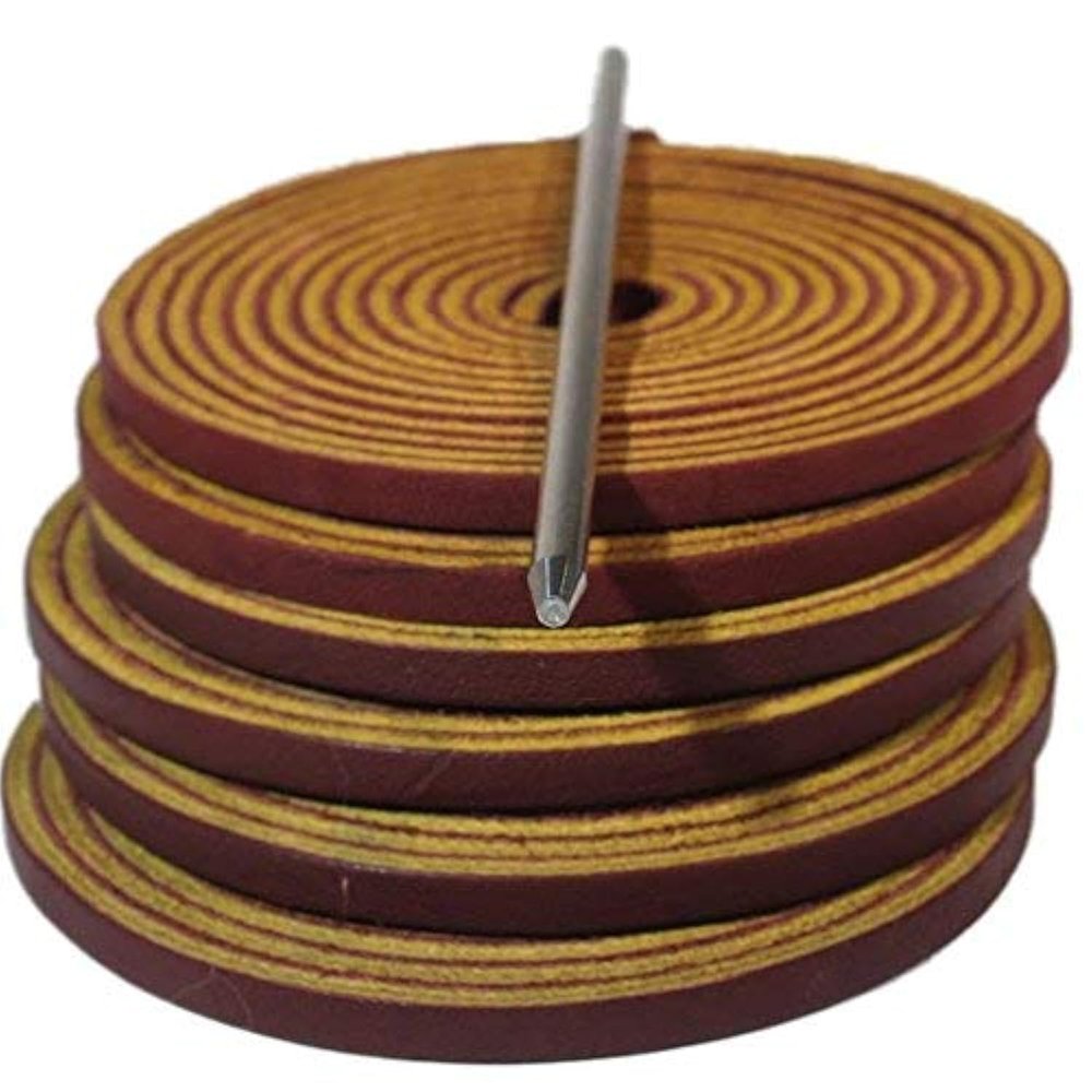 TOFL Baseball Glove Lace Kit with Needle | Six Laces, 72" Long Each Plus Needle | Burgundy