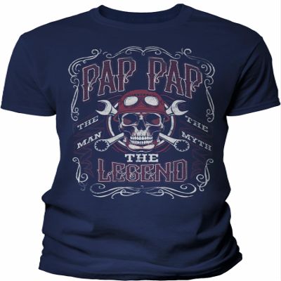 ShirtInvaders Pap Pap The Man The Myth The Legend - Pappap Shirt for Men - Navy-4X