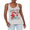 Disney Womens Princess Mermaid Hair Tri-Blend Racerback Layering Tank T-Shirt, White Heather, Large US view 2