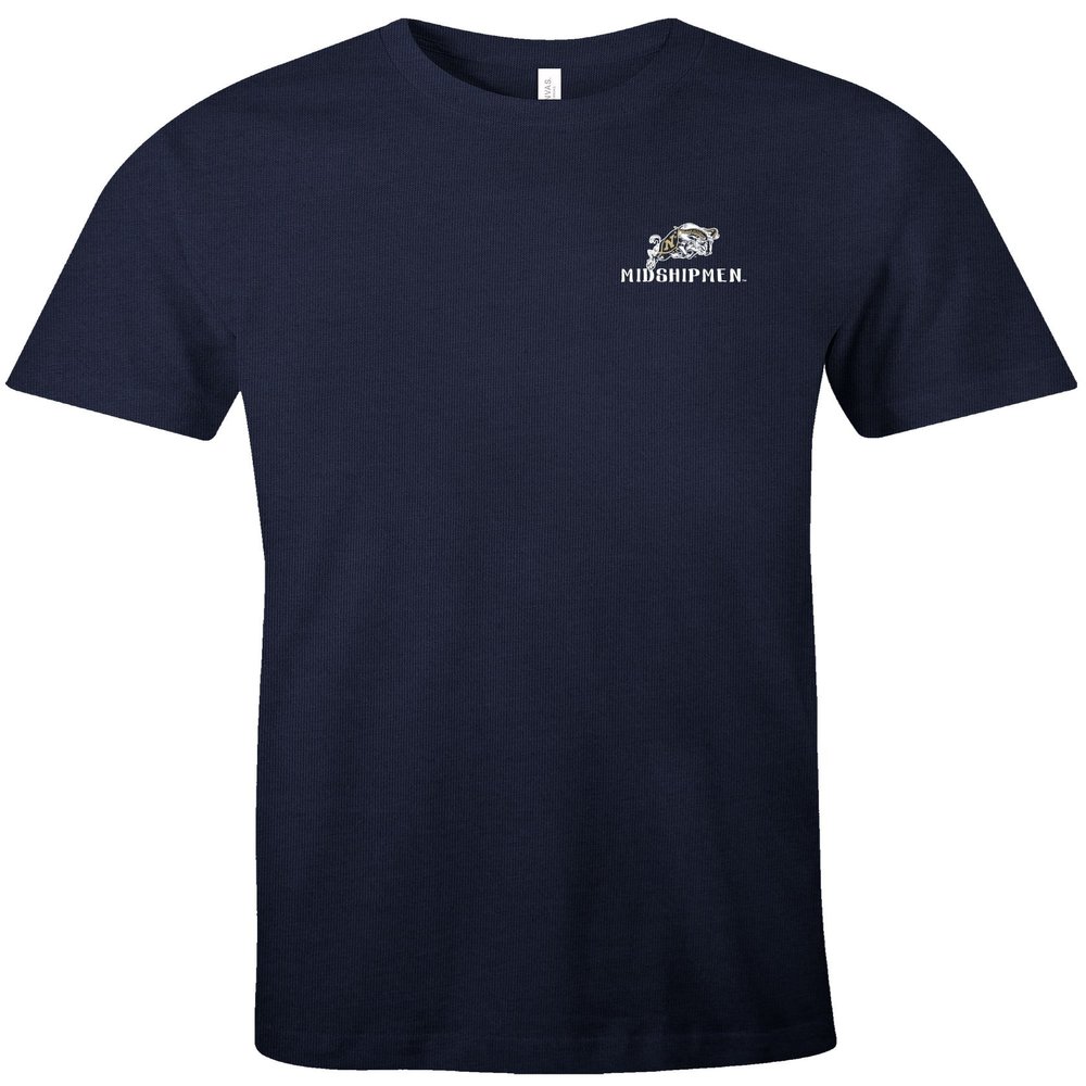 NCAA Midshipmen Women's Double Pattern Scroll Favorite Short sleeve T-Shirt, Small,Navy