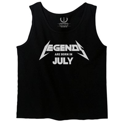 0044. It's My Birthday Funny Legends are Born in July Gift 20th 30th 40th 50th Men's Tank Top (Black, Large)