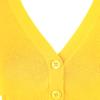 Urban CoCo Women's Cropped Cardigan V-Neck Button Down Knitted Sweater 3/4 Sleeve (XL, Lemon Yellow) view 4
