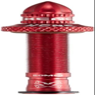 KCNC 761053 Bicycle Tube, Aluminum Tubeless Valve, Pack of 2, 1.5 inches (38 mm), Red