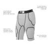 Russell Athletic 5-Pocket Integrated Girdle  Advanced Protection and Comfort for Men: Ultimate Football Girdle with Strategic Padding for Thighs, Hips, Tailbone, and Cup Pocket, Grid Iron Silver, 2XL view 3