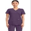 Cherokee Scrubs Top for Women Mock Wrap with 3 Pockets, Soft, 2-Way Stretch & Durable Fabric - WW610, M, Eggplant view 1