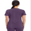 Cherokee Scrubs Top for Women Mock Wrap with 3 Pockets, Soft, 2-Way Stretch & Durable Fabric - WW610, M, Eggplant view 3