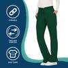 WW Revolution by Cherokee Women's Mid Rise Moderate Flare Drawstring Pant Tall, Hunter Green, Small Tall view 4