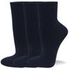 COUVER Unisex Cushion Performance Athletic Socks for Running Tennis, and Casual Use, Medium Size (3 Pack) - Navy view 1