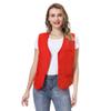 TopTie Unisex Button Vest Work Wear Uniform Vest-Red-L view 3