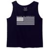 0010. Patriotic American Proud Made in USA United States America Flag Military Patriotic Style Men's Tank Top (Navy Blue, X-Large) view 1