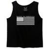 0010. Patriotic American Proud Made in USA United States America Flag Military Patriotic Style Men's Tank Top (Black, Small)