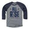 500 LEVEL Aaron Judge 3/4 Sleeve T-Shirt (Baseball Tee, XXX-Large, Navy/Heather Gray) - Aaron Judge Rise B view 1
