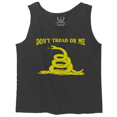 0024. American Don't Tread ON ME Military Combat United State Patriotic Style Men's Tank Top (Charcoal, X-Large)
