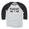 500 LEVEL Bernie Parent Baseball Shirt XXX-Large Black/Ash - Vintage Philadelphia Flyers Fan Apparel - Bernie Parent Font K view 1