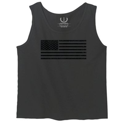 0023. United States of America Vintage American Flag USA us Military Patriotic Style Men's Tank Top (Charcoal, Small)