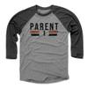 500 LEVEL Bernie Parent Tee Shirt (Baseball Tee, XXX-Large, Black/Heather Gray) - Bernie Parent Font K view 1