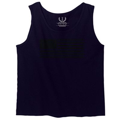 0023. United States of America Vintage American Flag USA us Military Patriotic Style Men's Tank Top (Navy Blue, Small)