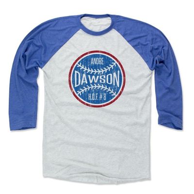 500 LEVEL Andre Dawson Baseball Shirt XXX-Large Royal/Ash - Vintage Chicago Cubs Fan Apparel - Andre Dawson Ball B