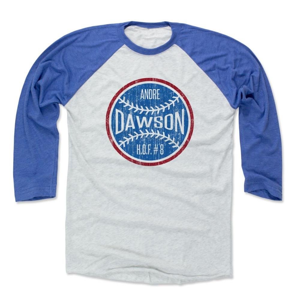 500 LEVEL Andre Dawson Baseball Shirt XXX-Large Royal/Ash - Vintage Chicago Cubs Fan Apparel - Andre Dawson Ball B