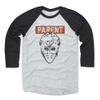 500 LEVEL Bernie Parent Baseball Shirt XXX-Large Black/Ash - Vintage Philadelphia Flyers Fan Apparel - Bernie Parent Facemask O view 1