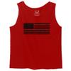 0023. United States of America Vintage American Flag USA us Military Patriotic Style Men's Tank Top (Red, X-Large) view 1