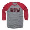 500 LEVEL Brian Bosworth 3/4 Sleeve T-Shirt (Baseball Tee, Medium, Red/Heather Gray) - Brian Bosworth Font R view 1