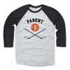 500 LEVEL Bernie Parent Baseball Shirt XXX-Large Black/Ash - Vintage Philadelphia Flyers Fan Apparel - Bernie Parent Sticks K view 1