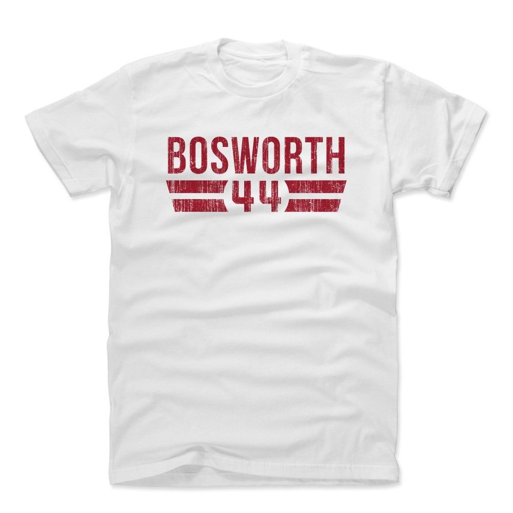 500 LEVEL Brian Bosworth Shirt (Cotton, XX-Large, White) - Brian Bosworth Font R