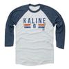500 LEVEL Al Kaline 3/4 Sleeve T-Shirt (Baseball Tee, X-Large, Indigo/Ash) - Al Kaline Font B view 1