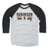 500 LEVEL Brooks Robinson 3/4 Sleeve T-Shirt (Baseball Tee, XXX-Large, Black/Ash) - Brooks Robinson Font K view 1