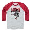 500 LEVEL Barry Larkin 3/4 Sleeve T-Shirt (Baseball Tee, XXX-Large, Red/Ash) - Barry Larkin Sketch R view 1