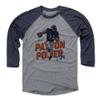 500 LEVEL Walter Payton 3/4 Sleeve T-Shirt (Baseball Tee, XXX-Large, Navy/Heather Gray) - Walter Payton Power Runner view 1