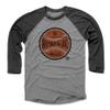 500 LEVEL Cal Ripken Jr. 3/4 Sleeve T-Shirt (Baseball Tee, Small, Black/Heather Gray) - Cal Ripken Jr. Ball O view 1