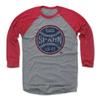 500 LEVEL Warren Spahn Tee Shirt (Baseball Tee, XXX-Large, Red/Heather Gray) - Warren Spahn Ball B view 1