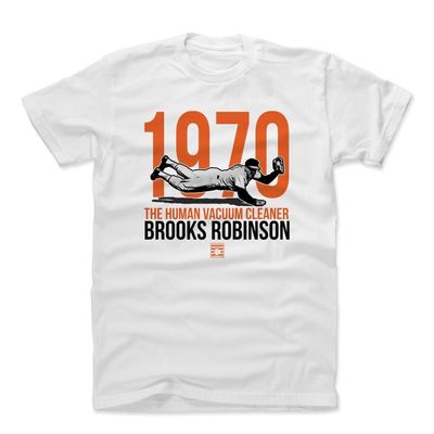 500 LEVEL Brooks Robinson Shirt (Cotton, XX-Large, White) - Brooks Robinson Catch O