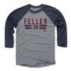 500 LEVEL Bob Feller Tee Shirt (Baseball Tee, XXX-Large, Navy/Heather Gray) - Bob Feller Font R view 1
