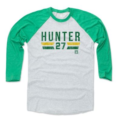 500 LEVEL Catfish Hunter Tee Shirt (Baseball Tee, XXX-Large, Green/Ash) - Catfish Hunter Font G