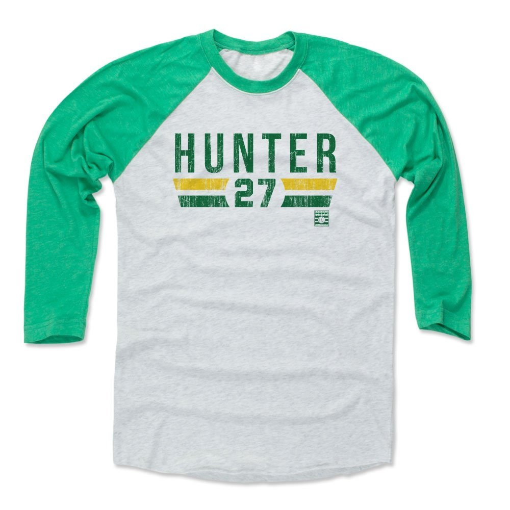 500 LEVEL Catfish Hunter Tee Shirt (Baseball Tee, XXX-Large, Green/Ash) - Catfish Hunter Font G