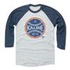 500 LEVEL Al Kaline 3/4 Sleeve T-Shirt (Baseball Tee, XXX-Large, Indigo/Ash) - Al Kaline Ball B view 1