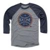 500 LEVEL Al Kaline 3/4 Sleeve T-Shirt (Baseball Tee, XXX-Large, Navy/Heather Gray) - Al Kaline Ball B view 1