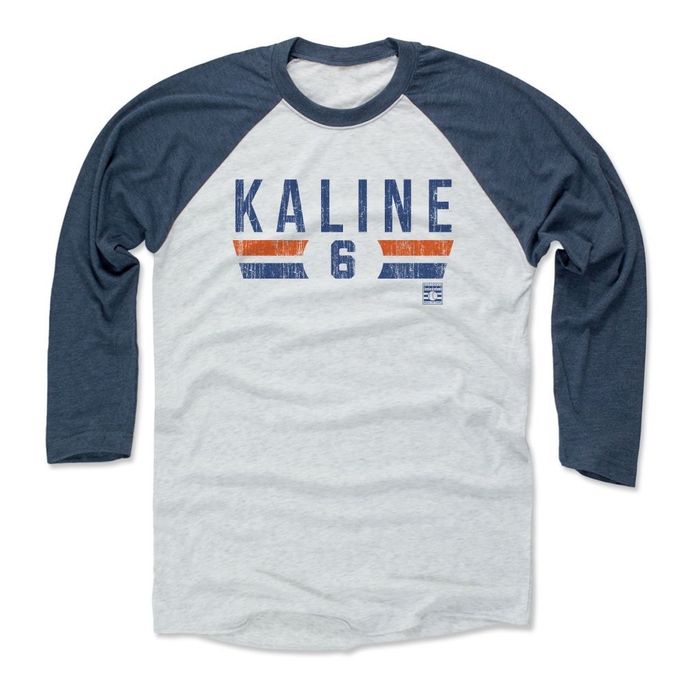 500 LEVEL Al Kaline 3/4 Sleeve T-Shirt (Baseball Tee, XXX-Large, Indigo/Ash) - Al Kaline Font B
