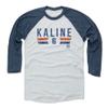 500 LEVEL Al Kaline 3/4 Sleeve T-Shirt (Baseball Tee, XXX-Large, Indigo/Ash) - Al Kaline Font B view 1