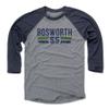 500 LEVEL Brian Bosworth Font B 3/4 Sleeve T-Shirt (Navy/Heather Gray, XXX-Large) view 1