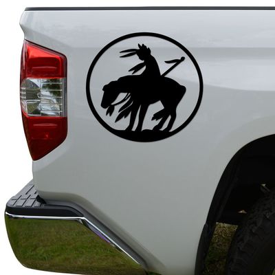 Rosie Decals Last Ride End of Trail Indian Die Cut Vinyl Decal Sticker For Car Truck Motorcycle Window Bumper Wall Decor Size- [20 inch/50 cm] Tall Color- Gloss Black