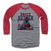 500 LEVEL Bruce Sutter 3/4 Sleeve T-Shirt (Baseball Tee, XXX-Large, Red/Heather Gray) - Bruce Sutter Sport R view 1