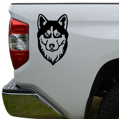 Rosie Decals Siberian Husky Dog Die Cut Vinyl Decal Sticker For Car Truck Motorcycle Window Bumper Wall Decor Size- [8 inch/20 cm] Tall Color- Gloss White