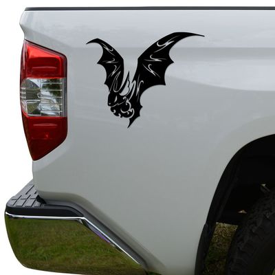 Flying Bat Die Cut Vinyl Decal Sticker For Car Truck Motorcycle Window Bumper Wall Decor Size- [6 inch/15 cm] Tall Color- Gloss White