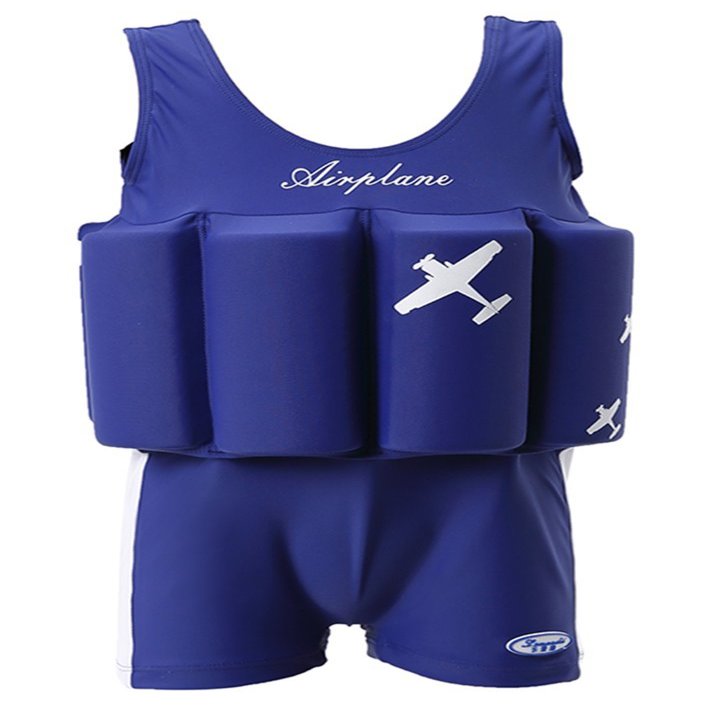 Baby Kids Boys Girls One-Piece Swimsuit with UPF 50+ Sun Protection, Long Sleeve Rash Guard for Toddler, Beach Pool Swimming, Summer Vacation Outfit Blue 6-7years